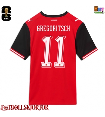 Österrike Michael Gregoritsch #11 Hemmatröja VM 2026 Kortärmad